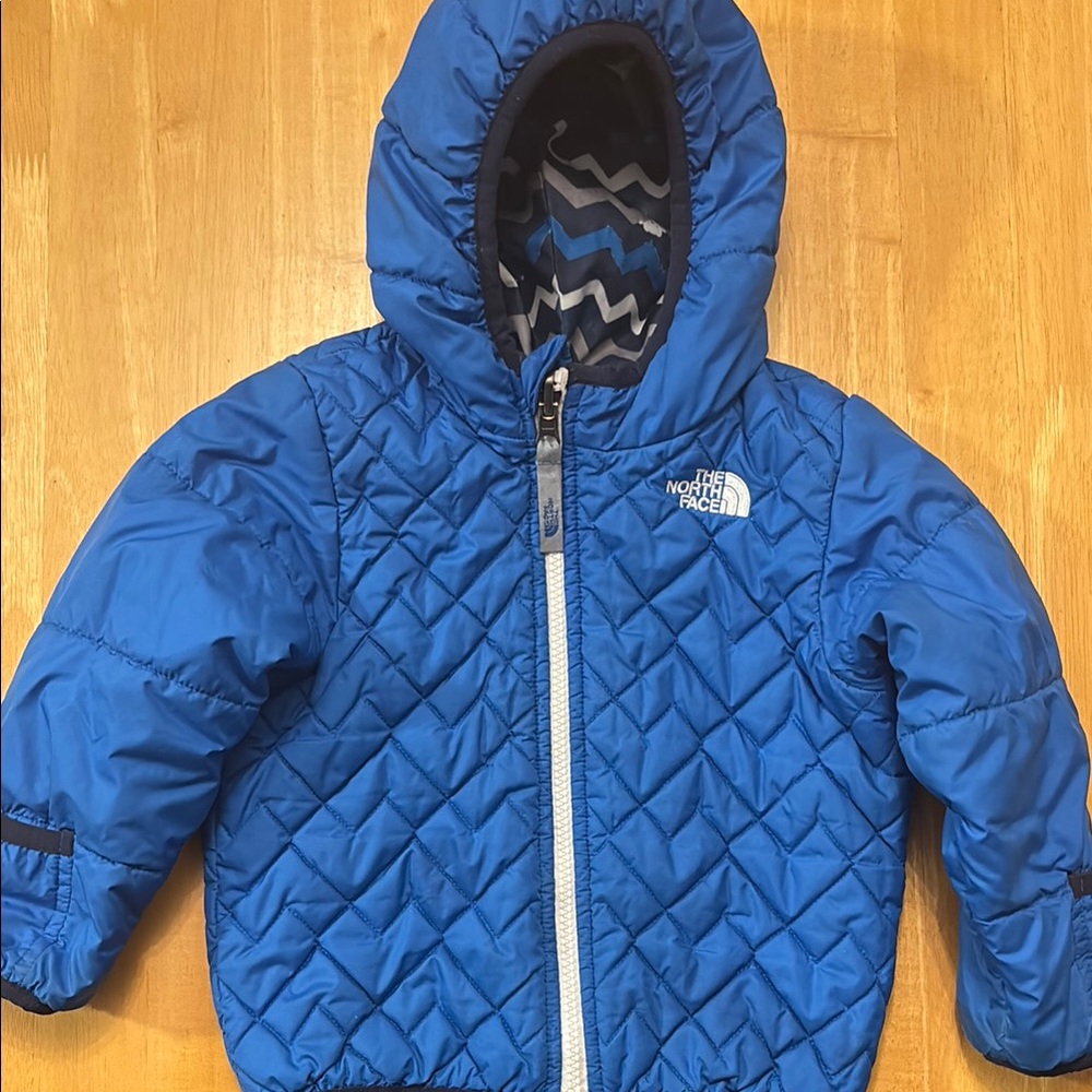 The North Face Blue Infant Reversible Quilted Jacket